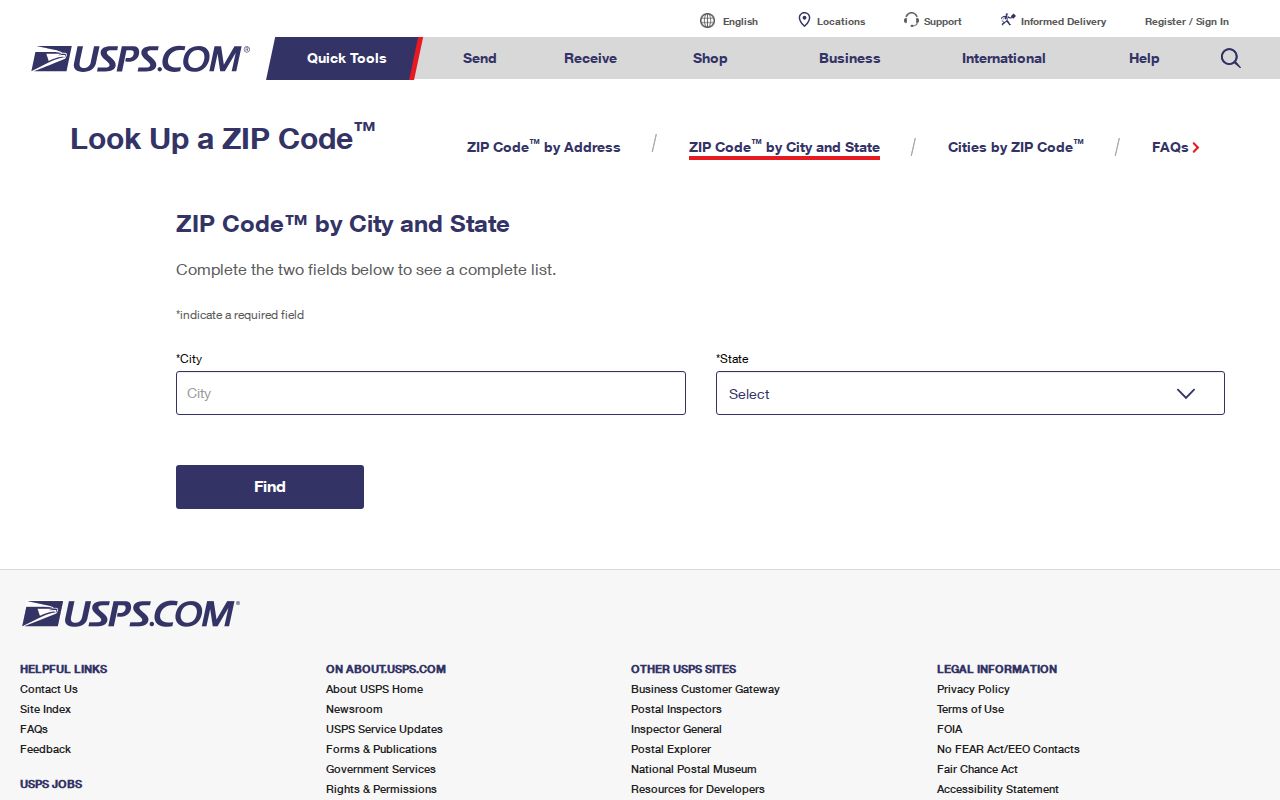 Monterey County ZIP code directory USPS city and state lookup
